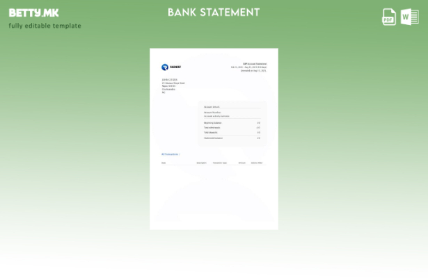Модерен стил Шаблон за зборови за извод на сметката Нигерија Раенест